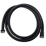 PNXKTXO 59 Inches Silicone Shower Hose Replacement Extension Shower Head Hose Flexible for Bathing, Pet Cleaning and Toilet (Black)