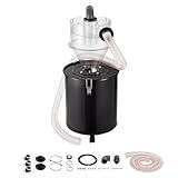 VEVOR Cyclone Dust Separator with Metal Tank, 4" Retrofit Cyclone Separator for Dust Collectors, ABS Material With 2" Hole O.D. Connector & Hose for Wet/Dry Shop Vacuums, Fits 13.21 Gallon Tank