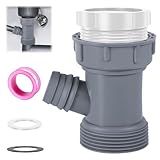 Dishwasher Drain Hose Adapter – Universal Sink Hose Adapter, Fits 1-1/2" & 1-1/4" Drain Pipes, Kitchen Sink Drain Pipe Kit, Perfect for Dishwasher & Sink Drain Installation