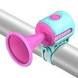 Electric Bike Horn, 120db Loud Bicycle Horn for Handlebars, Bike Bell with 3V Button Battery Operated, Bike Horn for Adults Kids Bike/Scooter/Ebike, Easy Installation (Pink-1Pcs, One Size)