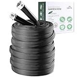 Garden Hose, 50ft Non-Expandable, Lightweight Water Hose, Leakproof & Durable Design, Easy to Store for Gardening, Car Washing, Pet Bathing