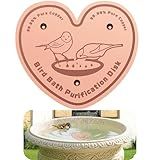 Uni-J 99.99% Pure Copper Bird Bath Purification Disk, Copper Disc inhibiting Algae buildup - Fits All Outdoor Bird Bath Bowls - 1Pcs Heart Shape