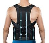 TEKOMVO Posture Corrector for Women & Men - Adjustable Back Brace, Lumbar Support for Pain Relief, Scoliosis & Hunchback Correction, Spine Alignment Aid M(29"-33")