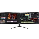 INNOCN 49" Curved Gaming Monitor 144Hz Ultrawide 32:9 WDFHD 3840 x 1080P, R1800, 99% sRGB, HDR400, USB Type C, DisplayPort, HDMI, Built-in Speakers, Height/Tilt Adjustable - 49C1G