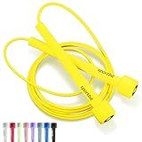 SPORTBIT Adjustable Jump Rope for Fitness and Exercise – Skipping Rope for Cardio, Boxing, and Weight Loss – Speed Rope perfect for Men & Women – Yellow