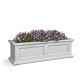 Mayne Fairfield 3-Foot Window Box – Self-Watering, Weather-Resistant Planter for Flowers – Durable Design for Outdoor Use, Perfect for Windows
