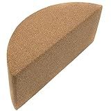 VOSAREA High Density Cork Yoga Block Non Slip Half Moon Shape for Core Muscle Strength and Balance Durable Yoga Training Tool for Support and Stability