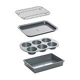 Chicago Metallic 4-Piece Toaster Oven Bakeware Set