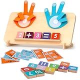 Preschool Learning Toys for Toddlers 3+ Years, Educational Number Counting Blocks for Kids, Homeschool Supplies for Math Manipulates, Finger Counting Math Toy, Montessori Toys for Kids Age 3+