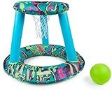 SwimWays Hydro Spring Hoops, Pool Toy, Inflatable Pool Game Basketball Set