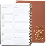 ZICOTO Beautiful Daily Planner And Notebook With Hourly Schedule - Aesthetic Spiral To do List Notepad to Easily Organize Your Work Tasks And Appointments - The Perfect Office Supplies For Women