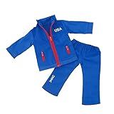Emily Rose 18-inch Doll Clothes 2-Piece USA Warm Up Clothing Accessories Gift Set | Gift Boxed | Compatible with 18" American Girl Dolls | USA Business