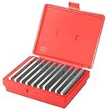 ZOENHOU 10 Pairs 1/8 x 6 Inch Machinist Parallel Bars Tools Set, 10 Pair Steel Parallels Straightedge Bar Block with 2 Holes, Hardened Precision Machinist Tools 1/2 Inch to 1-5/8 Inch