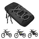 Funparts Electric Dirt Bike Bag Front Frame Bag Universal for Sur Ron Surron LBX E-Ride Pro SS/S Rawrr Mantis,Fit for ID Phone Key Garage Door Opener Black
