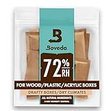Boveda 72% Two-Way Humidity Control Packs For Wood Humidifier Boxes – Size 60 – 4 Pack – Moisture Absorbers – Humidifier Packs – Hydration Packets in Resealable Bag