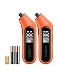AstroAI Tire Pressure Gauge Digital 3-300PSI Large Screen with Backlight and Flashlight, ANSI 2A High Accuracy, Compatible with Schrader Valves, 4 Units, Presta Valve Adapter Included, Orange 2 Pack