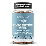 Conception Fertility Supplements for Women – Aids Ovulation, Hormonal Balance, & Regular Cycles – Prenatal Vitamin Support with Myo-Inositol, Folate, Folic Acid, Vitex – 60 Vegetarian Soft Capsules