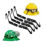 Taaib™ 8-Pack Multipurpose Full Brim Hard Hat Clips Hooks for Headlamp Light and Safety Goggle Strap Holder, Light Mount, 2-in-1 Safety Helmet Accessories, Compatible with MSA V-Gard