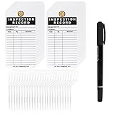 Lionshop Inspection Record Tags for Equipment, Daily Inspection Safety Record Label Tags with Cable Ties for Equipment, Maintenance, Service, Office, 5.75"x 3", Pack of 25