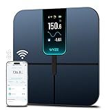 Ultra, Smart Scale with 4.3" Color Display, Digital Bathroom Scale for Body Weight BMI Muscle Mass Composition, Wi-Fi & Bluetooth Body Fat Scale with Heart Rate, 400 lbs (Black)