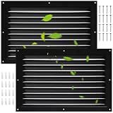 2 Pcs 8"X 12" Metal Shed Vents with Screen, Louver Grille Vent