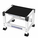 GanFindX Steel Plyo Box 12 Inch with 15 * 12 Inch Surface Metal Plyometric Jumping Box Home Gym Jump Trainer for Fitness Exercise Agility Stamina Conditioning Strength Training, White