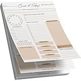 Voqado Daily Planner, Crush It Today, Undated Tear-Off Sheets Notepad Includes Calendar, To-Do List, Organizer, Scheduler for Goals, Tasks, Mood, Ideas, and Notes, 8.5 X 11, A4 Sheets. Made in the USA