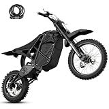 ESKUTE Electric Dirt Bike for Teens Adults, Electric Motorcycle 48V23Ah Battery, 53-Mile Range, 38-46mph Mid-Drive Motor 3500W Peak, Hydraulic Dual Shock Absorbers, black-With Lock