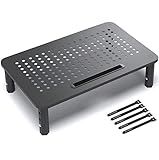 EVOOMI Monitor Stand Riser - Upgraded for Faster Productivity - Anti-Skid, HD Hexagonal Steel - Free Cable Ties - Computer Stand - Laptop, Desktop, Printer, iMac (Simple)