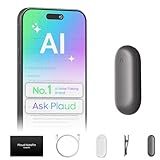 Plaud NotePin Voice Recorder, AI Voice Recorder, App Control, AI Notetaker, AI Transcribe & Summarize, Support 112 Languages, 64GB Memory, Audio Recorder for Lectures, Meetings, Cosmic Gray