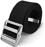 LiftAid Transfer and Gait Belt 60 Inch with Metal Buckle and Loop - Walking, Standing and Transfer Assist Aid for Seniors, Elderly Patients, Caregiver, Nurse, Therapist (Black)