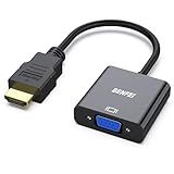 BENFEI HDMI to VGA, Gold-Plated Adapter (Male to Female) for Computer, Desktop, Laptop, PC, Monitor, Projector, HDTV, Chromebook, Raspberry Pi, Roku, Xbox and More - Black