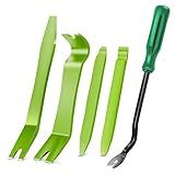 GOOACC 5PCS Auto Trim Removal Tool Kit No-Scratch Removal Tool Kit for Car Audio Dash Panel Window Molding Fastener Remover Tool Kit-Green