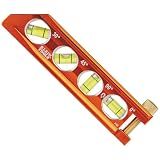 Klein Tools 935AB4V Level, 6-Inch Magnetic Torpedo and Conduit Level with 0/30/45/90 Degree Vials, V-Groove and Magnet Track, High Visibility Orange
