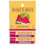 Burt's Bees Lip Balm - Watermelon, Lip Moisturizer With Responsibly Sourced Beeswax, Tint-Free, Natural Origin Conditioning Treatment, 2 Tubes, 0.15 oz.
