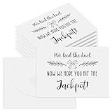 FYSUIMU 100Pcs Wedding Lottery Tickets Holders We Tie The Knot Now We Hope You Hit The Jackpot Envelope Holder with Heart Shaped Clasp for Wedding Bridal Shower Party Favors