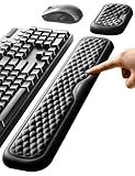 Vaydeer Wrist Rest for Keyboard and Mouse, Computer Ergonomic Wrist Support Pad, Soft Memory Foam Arm Cushion for Desk, Palm Hand Office Laptop Typing