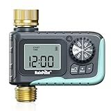 RAINPOINT Sprinkler Timer with Brass Inlet & Outlet, Programmable Hose Timer for Garden Soaker Hose, Watering Timer with Rain Delay/Manual Watering System, Digital Drip Irrigation for Yard, Lawn
