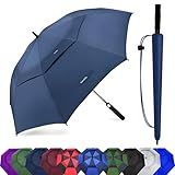 Baraida Golf Umbrella Large 62/68/72 Inch, Extra Large Oversize Double Canopy Vented Windproof Waterproof Umbrella, Automatic Open Golf Umbrella for Men and Women and Family(62 Inch,Navy Blue)