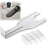 Gulfmew 1 Pcs 76951 Window Handle Removal Tool, 20 Pcs 76980 Car Window Handle Crank Retainer Clip, Car Inside Door Panel Removal Metal Tool Kit, Universal Fit for Most Vehicles