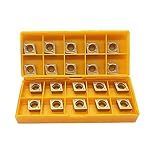 Zouzmin 20pcs CCMT09T304/CCMT32.51 Carbide Turning Inserts,CCMT Insert Mutilayer Coated CNC Lathe Replacement Cutters Inserts for Lathe Turning Tool Holder Boring Bar