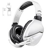 WolfLawS Wireless Gaming Headset with Noise Canceling Microphone for PS5, PC, PS4, 2.4G/Bluetooth Gaming Headphones with USB and Type-c Connector, Wired Mode for Controller Gamecube