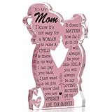 Mom Gifts from Daughter Christmas Gift for Mom, Mom Birthday Ideas Gift Cool Mother's Day Gifts from Daughter Best Mom Ever Gifts New Mom Single Mom Christmas 2024 Acrylic Plaque Sign 5x3in