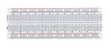 BB830 Solderless Plug-in BreadBoard, 830 tie-Points, 4 Power Rails, 6.5 x 2.2 x 0.3in (165 x 55 x 9mm)
