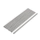 Utoolmart Round Steel Rod, 3mm HSS Lathe Bar Stock Tool 100mm Long, for Shaft Gear Drill Lathes Boring Machine Turning Miniature Axle, Cylindrical Pin DIY Craft Tool, 10pcs