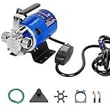 TecHome Water Pump, 115V 1/10HP 330GPH Water Transfer Utility Pump, With ON/OFF Switch And Suction Hose Kit.