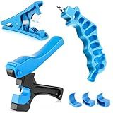 Feekoon Drip Irrigation Hole Punch Tool & 2-in-1 Drip Line System Punch for 1/2" Polyethylene (PE) Tubings, Irrigation Sprinkler Tubing Cutter for 1/4 Tubing (3 Pcs), Garden Dripline Watering Tools