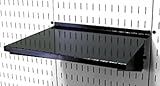 Wall Control Shelf 12in Deep Pegboard Shelf Assembly Pegboard and Slotted Tool Board - Black