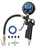 AstroAI Digital Tire Pressure Gauge with Inflator, 3-250 PSI Air Chuck & Compressor Accessories Heavy Duty with Quick Connect Coupler, 0.1 Display Resolution, 1pack