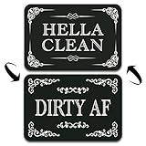Dishwasher Magnet Clean Dirty Sign QMMD Hella Clean and Dirty Af Sign